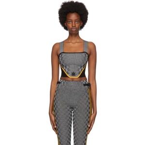 Adidas x Paolina Russo grey crop top M